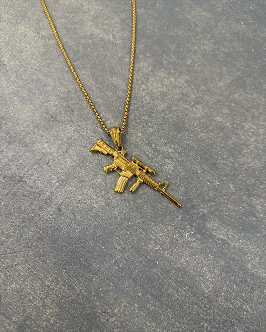 Ammu - Nation Gold AR Necklace - Pluto 5ive LLC jewelry