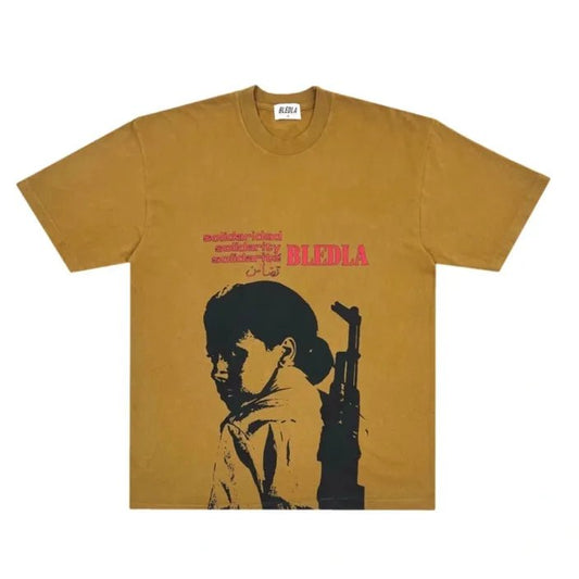 BLÉDLA Solidarity Garment Dye Tee - Brass - Pluto 5ive LLC T-Shirt