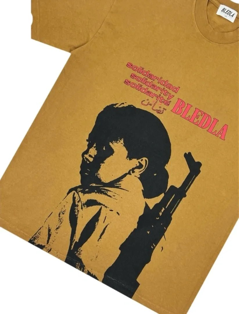 BLÉDLA Solidarity Garment Dye Tee - Brass - Pluto 5ive LLC T-Shirt