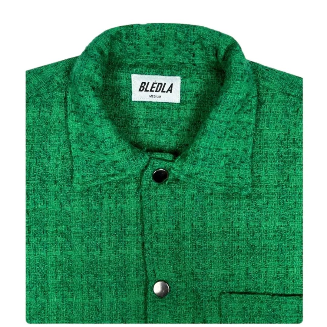 BLÉDLA Trouvaille Textured Overshirt - Kelly Green - Pluto 5ive LLC T-Shirt