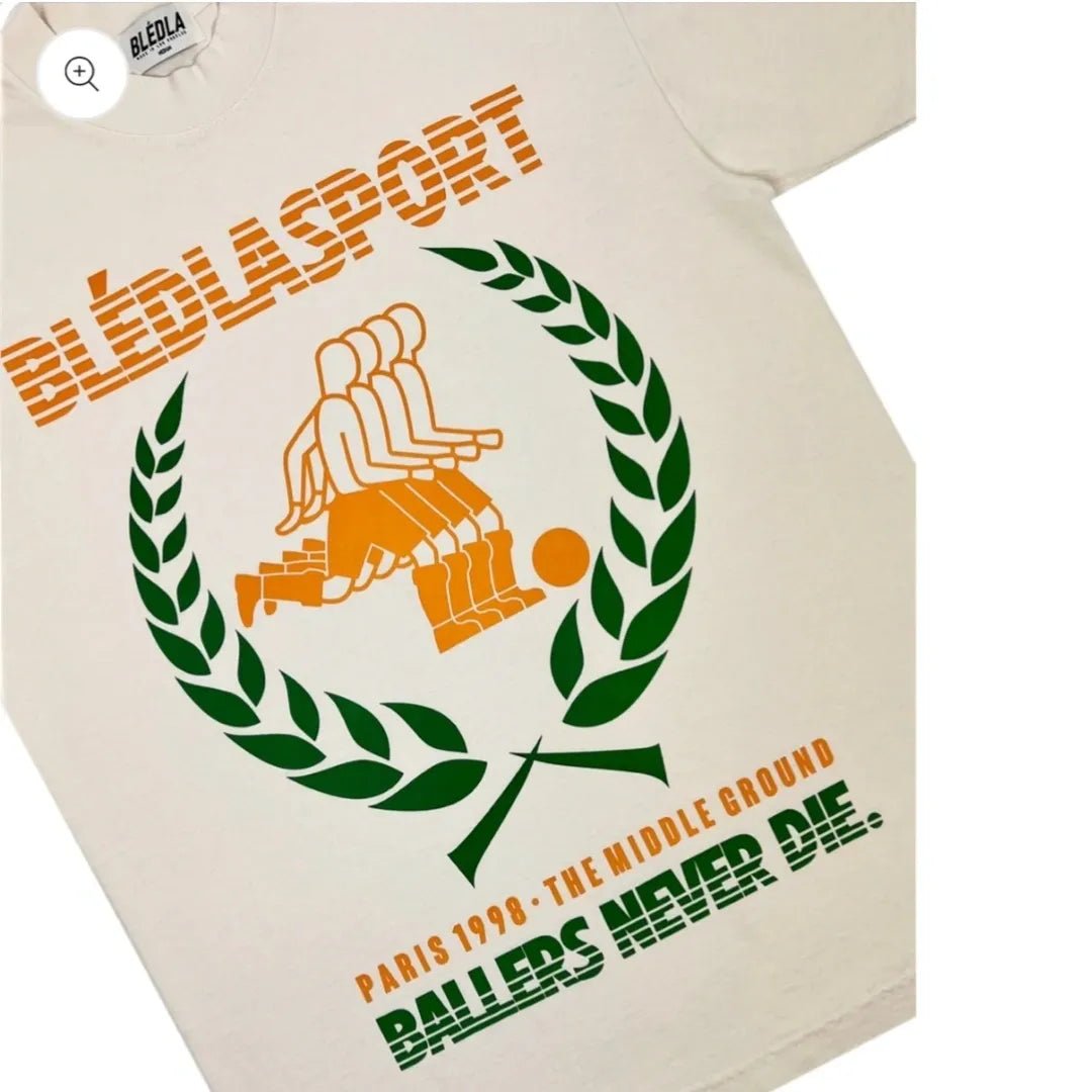 BLÉDLASPORT '98 Garment Dye Tee - Cream - Pluto 5ive LLC T-Shirt