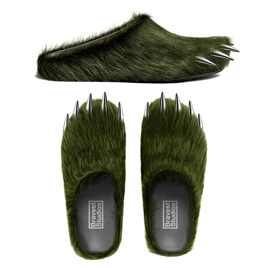 Bravest Studios Green Bear Claw Mules - Pluto 5ive LLC shoes