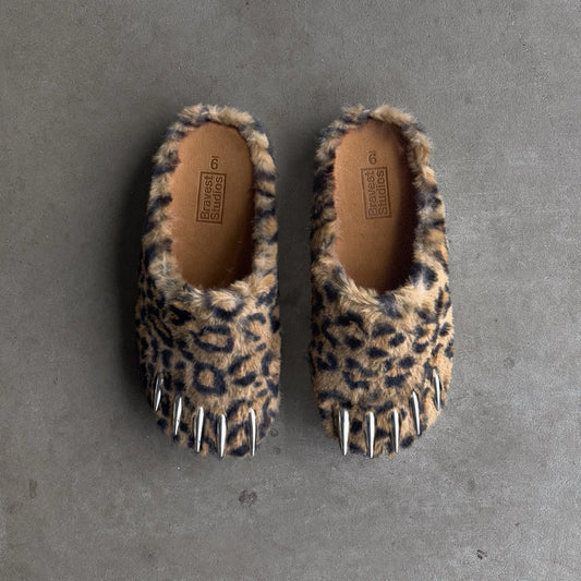 Bravest Studios Leopard Claw Mules - Pluto 5ive LLC shoes