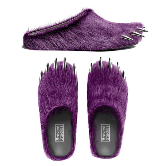 Bravest Studios Purple Bear Claw Mules - Pluto 5ive LLC shoes