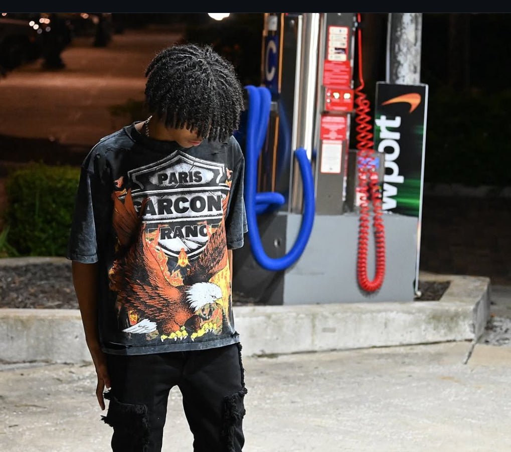 Grey or Black “Hell Raiser Tee” - Pluto 5ive LLC T-Shirt