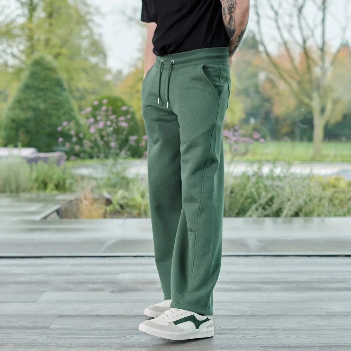 HERMAN&CO Flare Leg Jogger - Dark Green - Pluto 5ive LLC Joggers