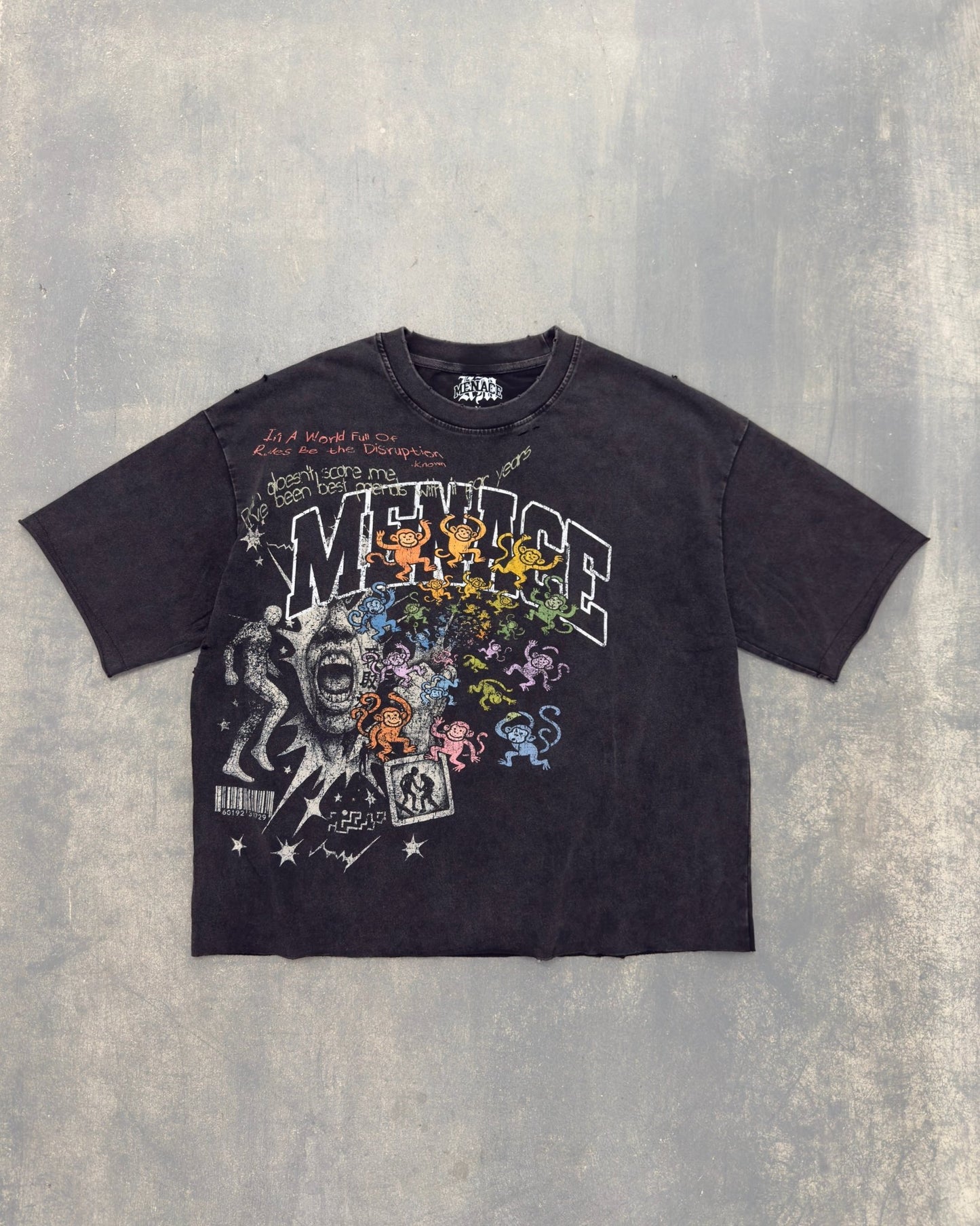 Known Menace "Pain & Disruption" Cropped Tee - Pluto 5ive LLC T-Shirt