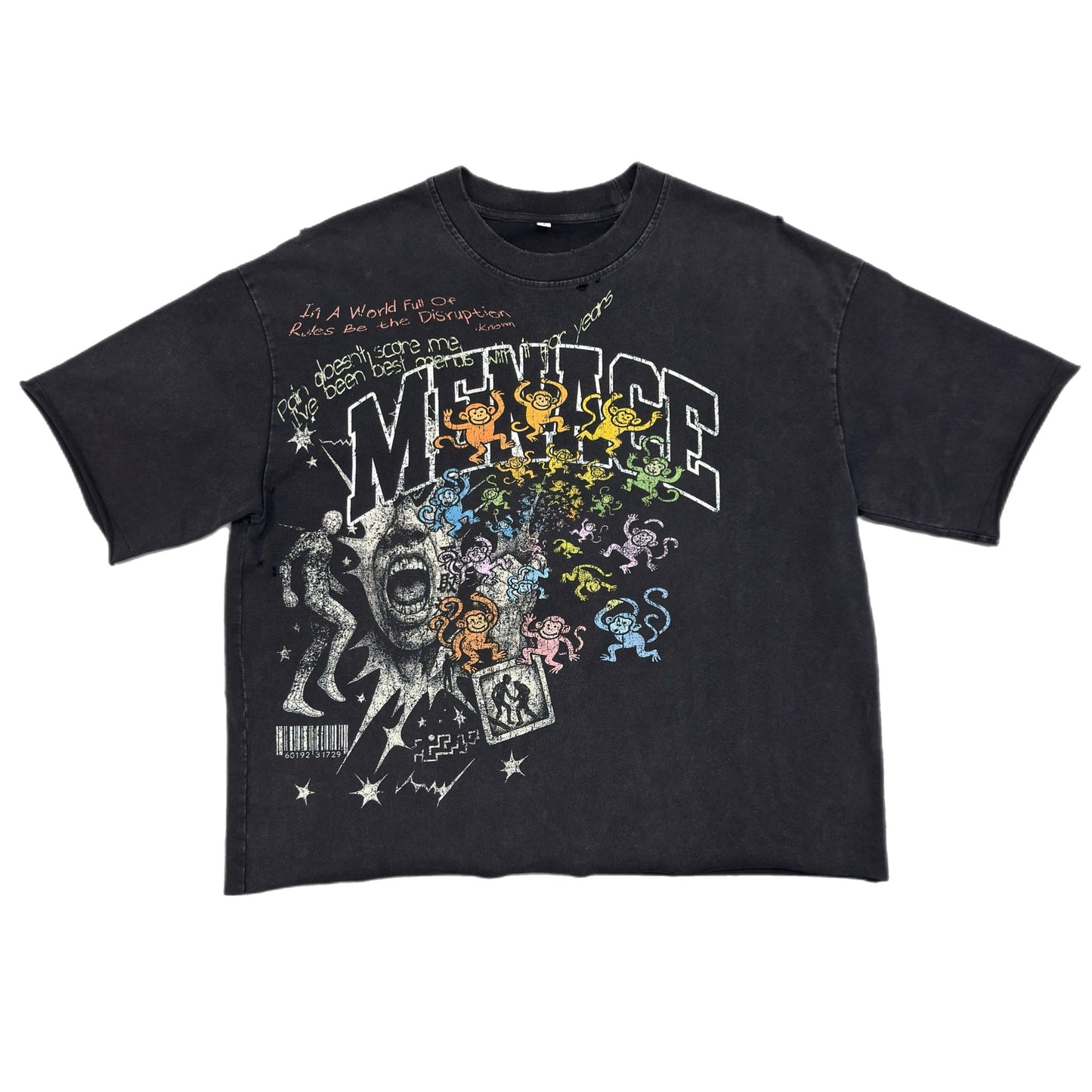 Known Menace "Pain & Disruption" Cropped Tee - Pluto 5ive LLC T-Shirt