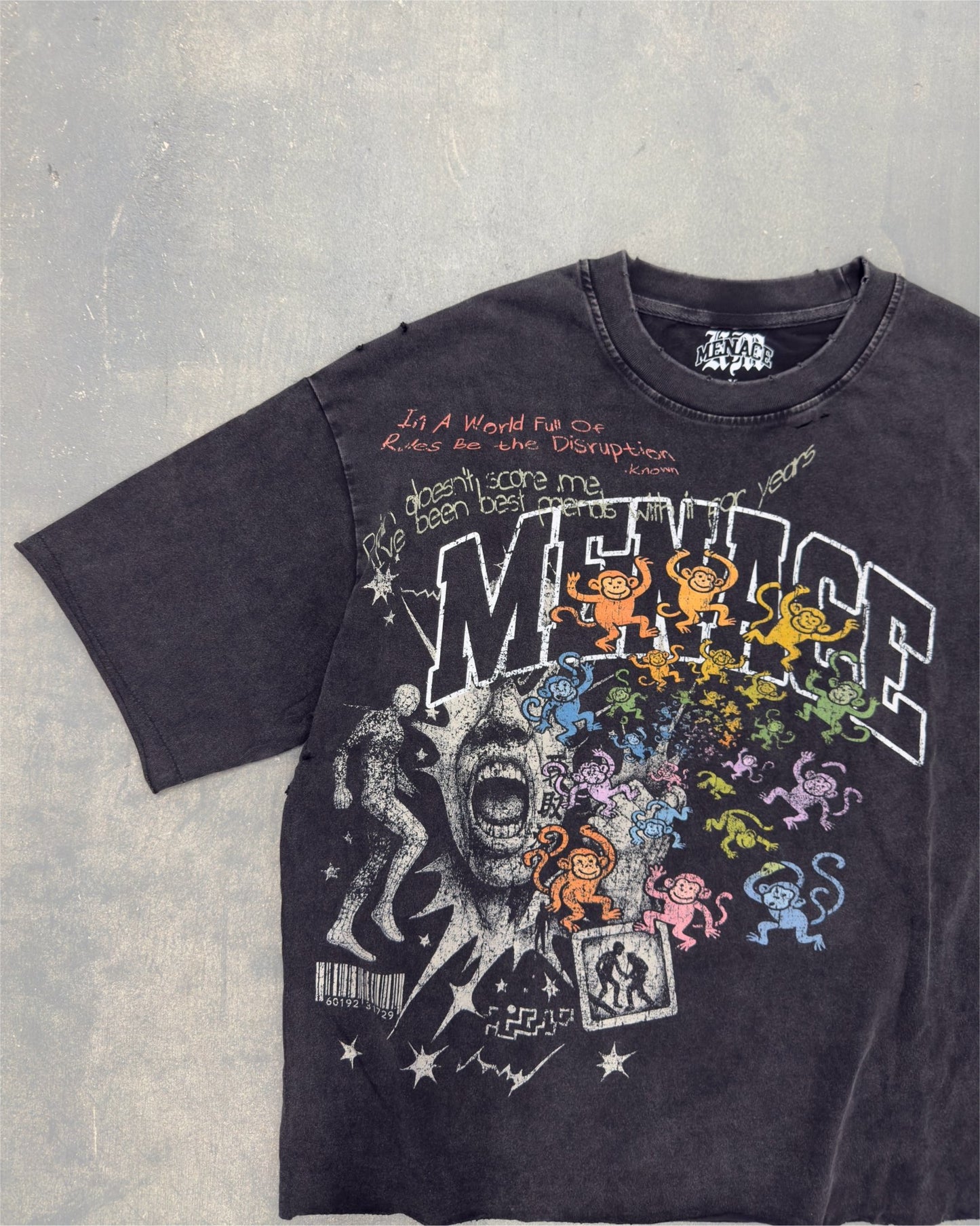 Known Menace "Pain & Disruption" Cropped Tee - Pluto 5ive LLC T-Shirt