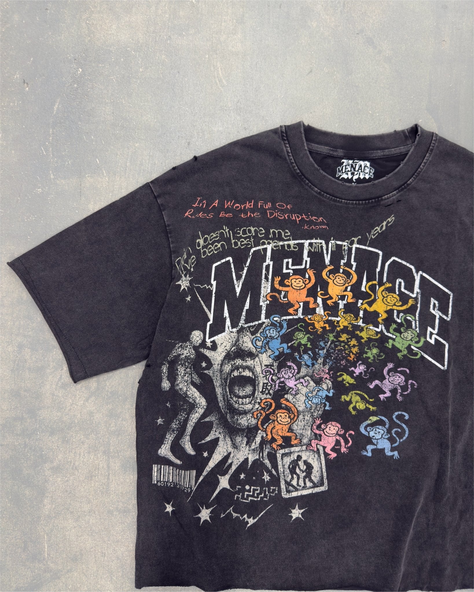Known Menace "Pain & Disruption" Cropped Tee - Pluto 5ive LLC T-Shirt