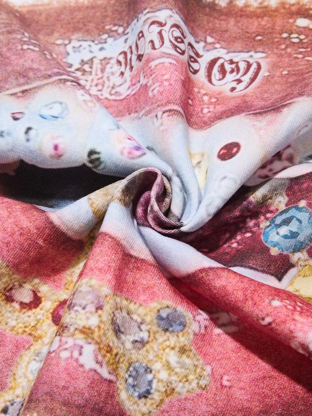 NOISSEY Diamond Teeth Cross Crop Tee - Pluto 5ive LLC T-Shirt