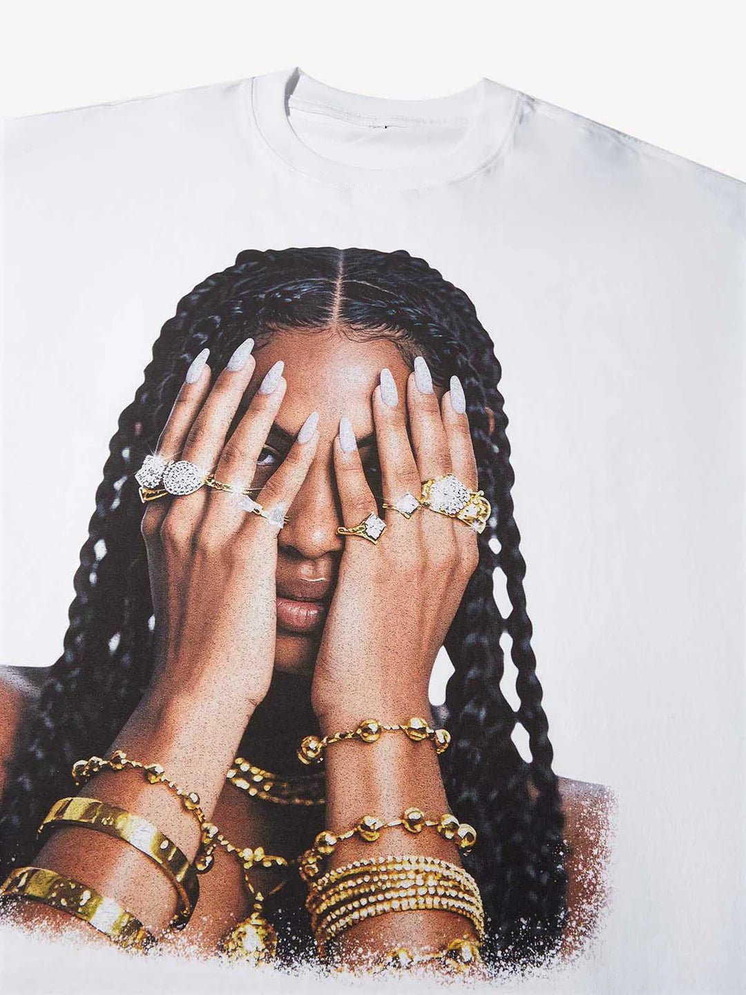 NOISSEY Girl Gilded & Nail Art Cropped Tee - Pluto 5ive LLC T-Shirt