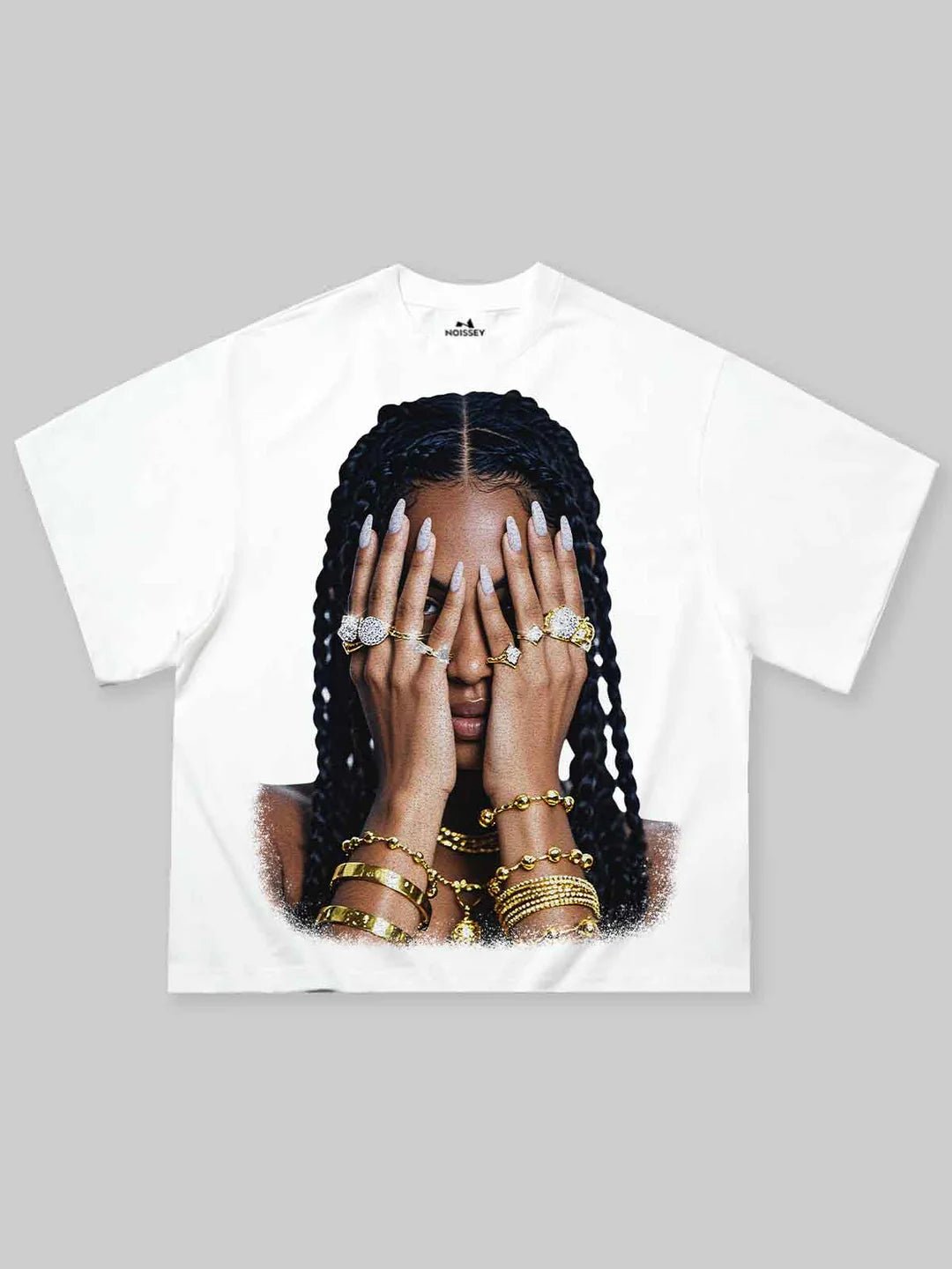 NOISSEY Girl Gilded & Nail Art Cropped Tee - Pluto 5ive LLC T-Shirt