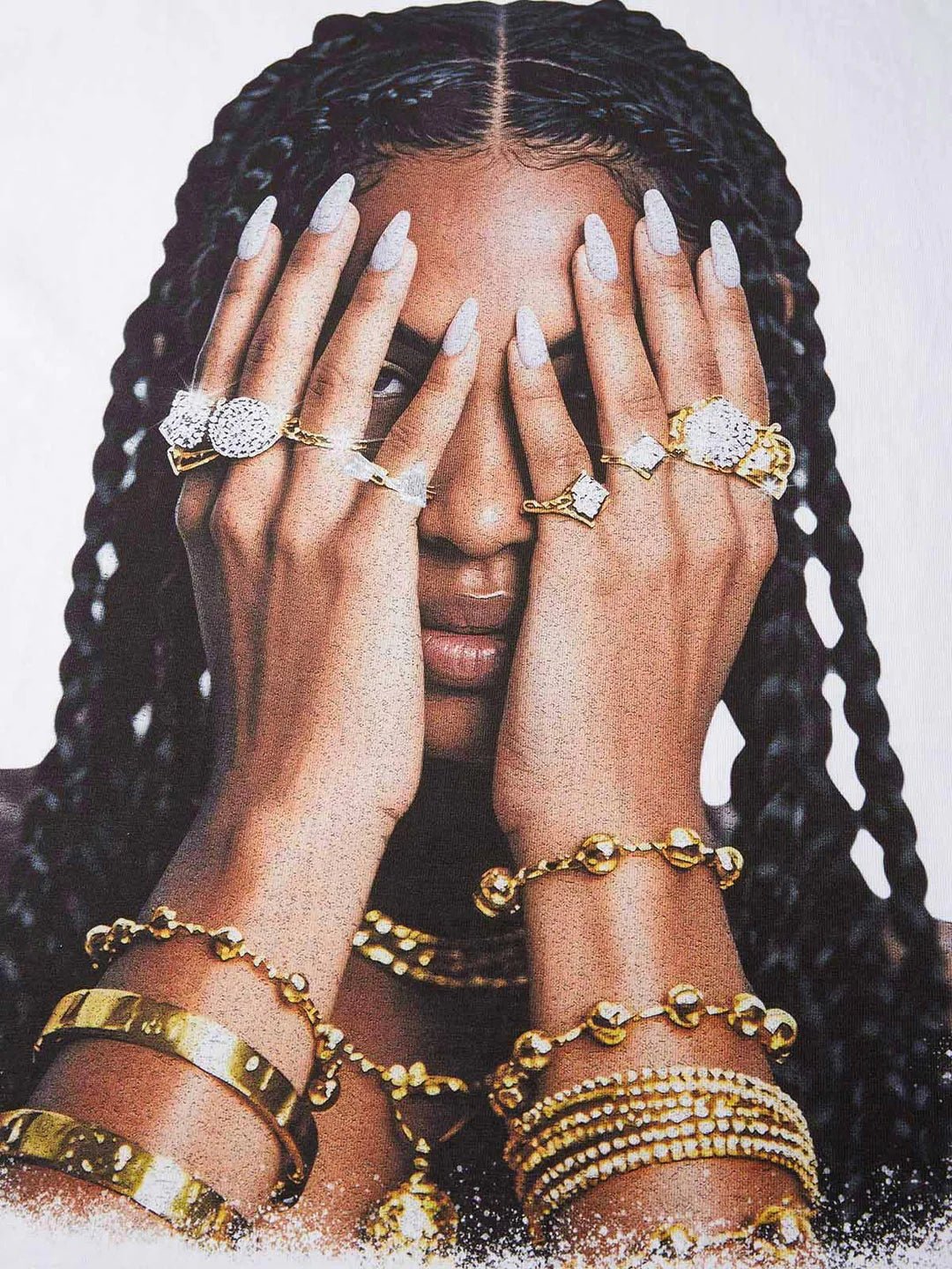 NOISSEY Girl Gilded & Nail Art Cropped Tee - Pluto 5ive LLC T-Shirt