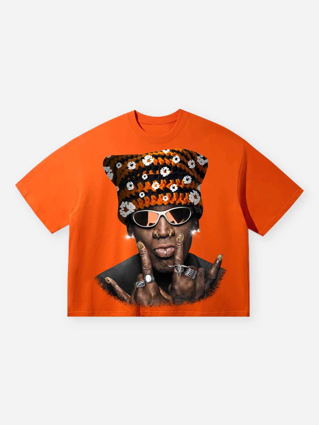 NOISSEY Star Player Cat Hat Cropped Tee - Pluto 5ive LLC T-Shirt