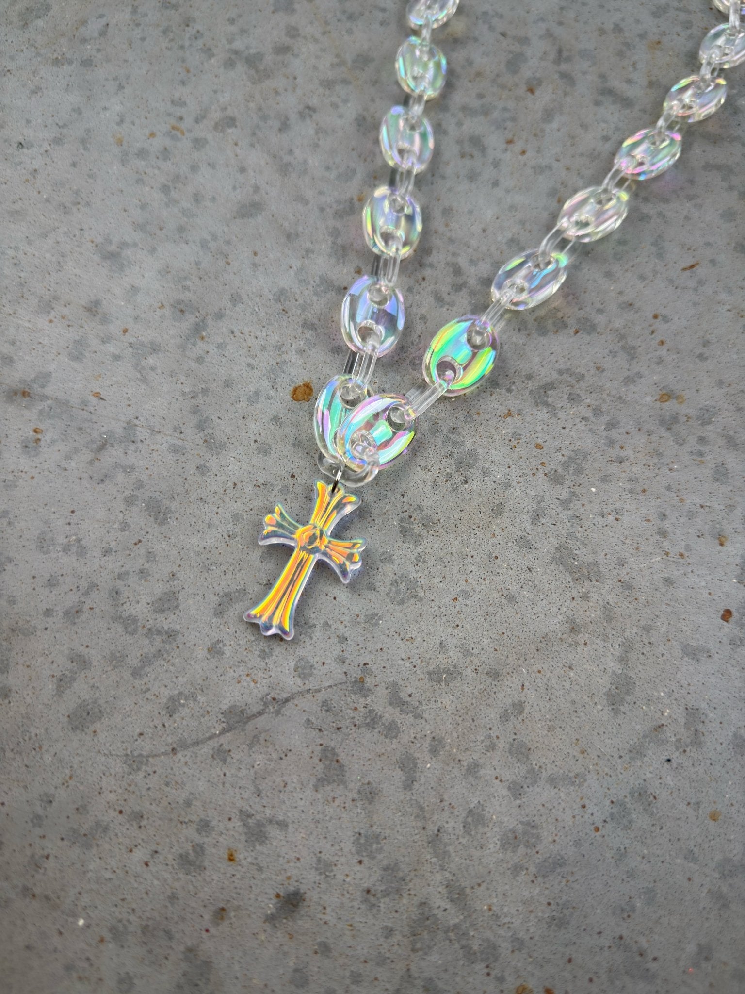 OPAL CROSS LINK NECKLACE - Pluto 5ive LLC jewelry
