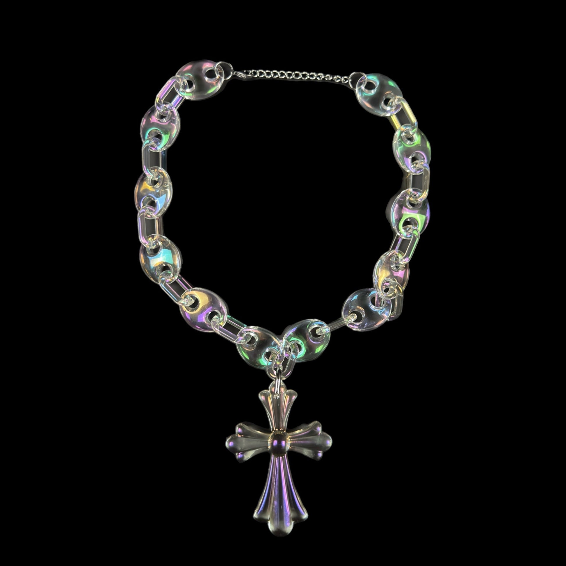 OPAL CROSS LINK NECKLACE (L) - Pluto 5ive LLC jewelry
