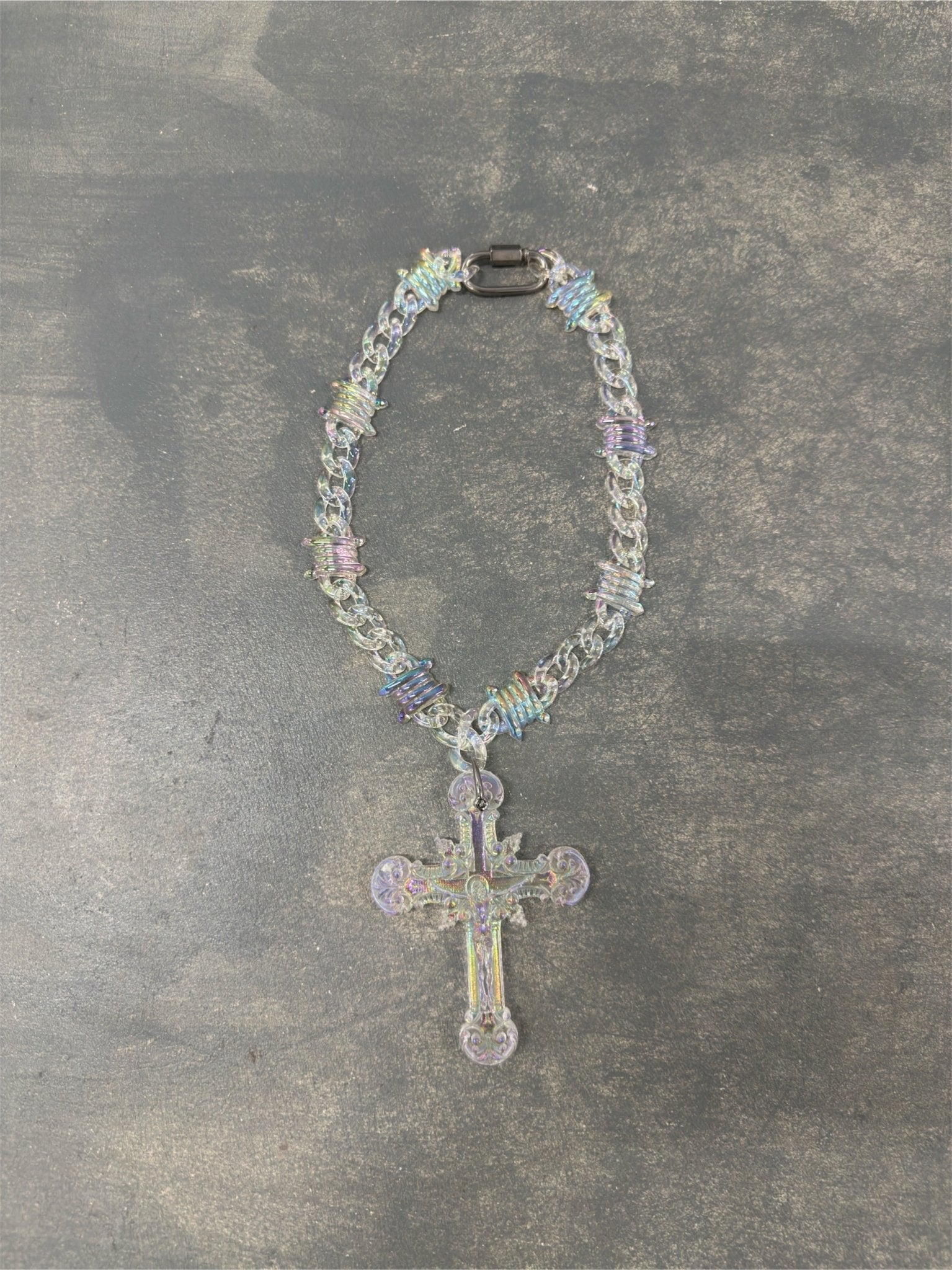 OPAL JESUS CRUCIFIX NECKLACE - Pluto 5ive LLC jewelry