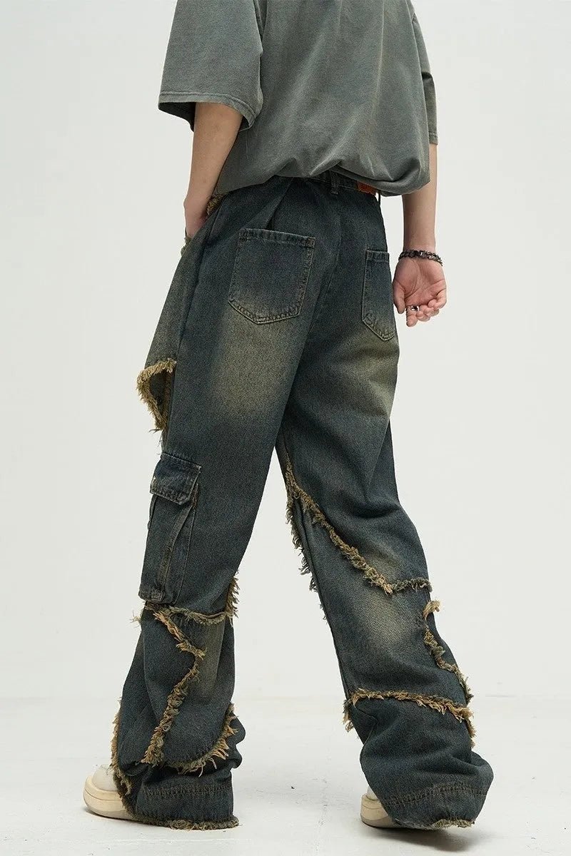 Star Embroidered Pants - Pluto 5ive LLC Pants