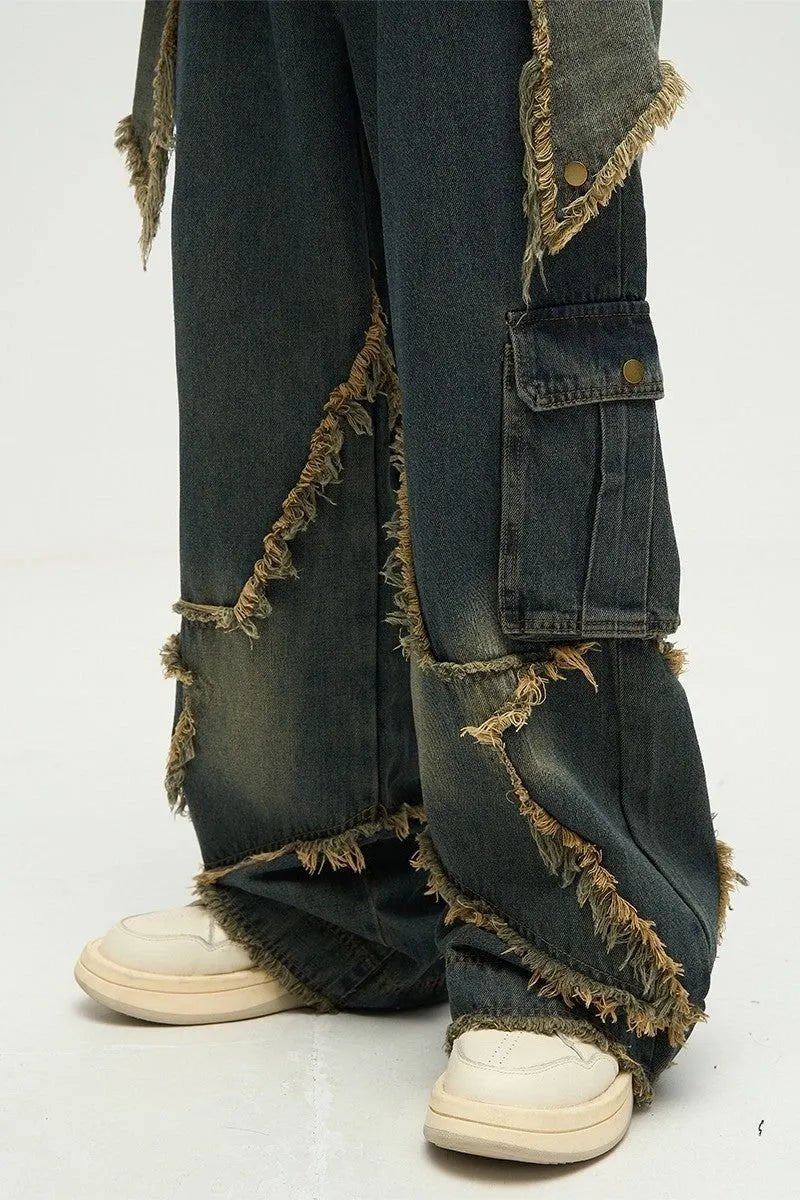 Star Embroidered Pants - Pluto 5ive LLC Pants