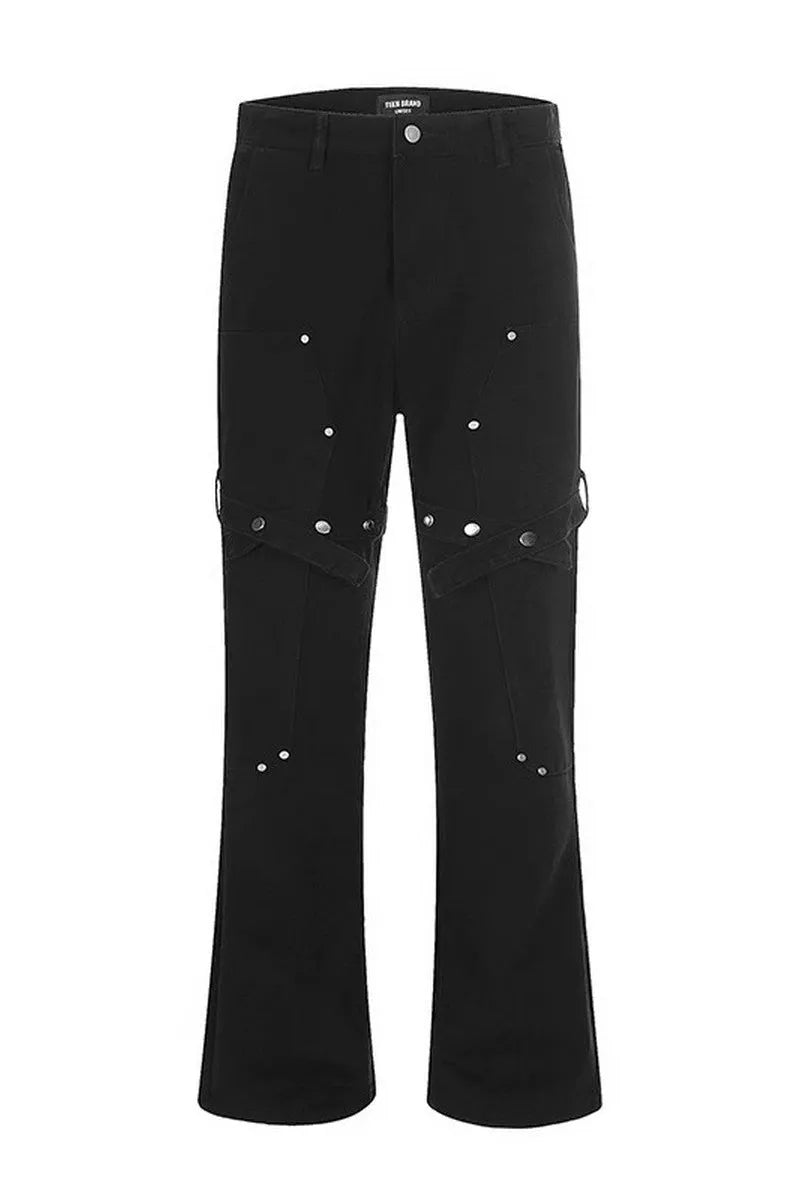 Straps Straight Flared Jeans - Pluto 5ive LLC Jeans