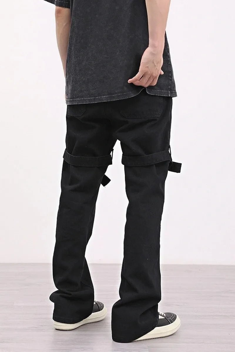 Straps Straight Flared Jeans - Pluto 5ive LLC Jeans