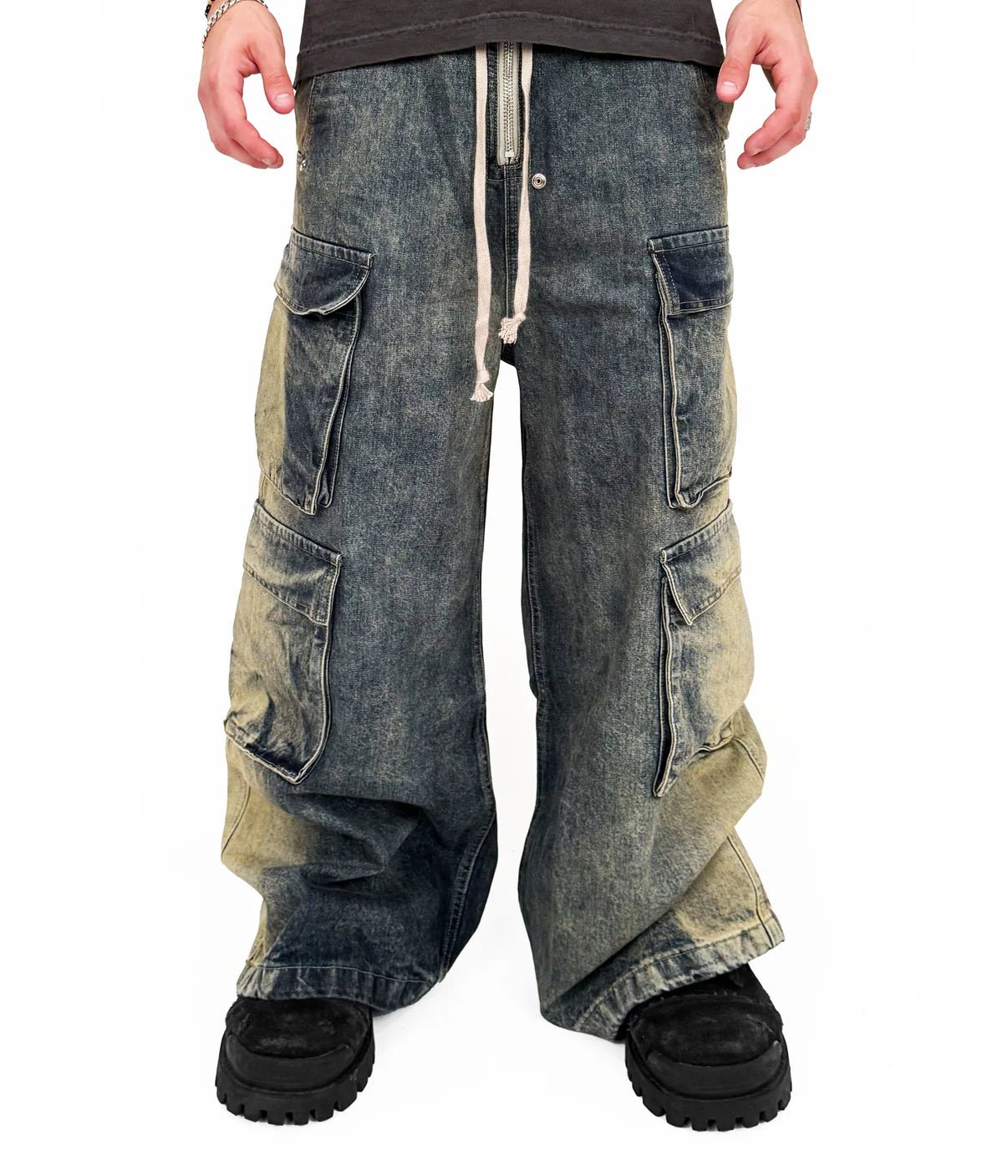 Undeveloped FLOW DENIM CARGO PANTS - Pluto 5ive LLC Pants