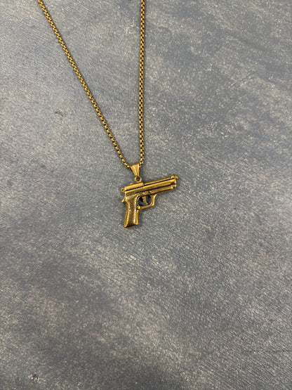 Ammu - Nation Gold .D Eagle Necklace - Pluto 5ive LLC jewelry