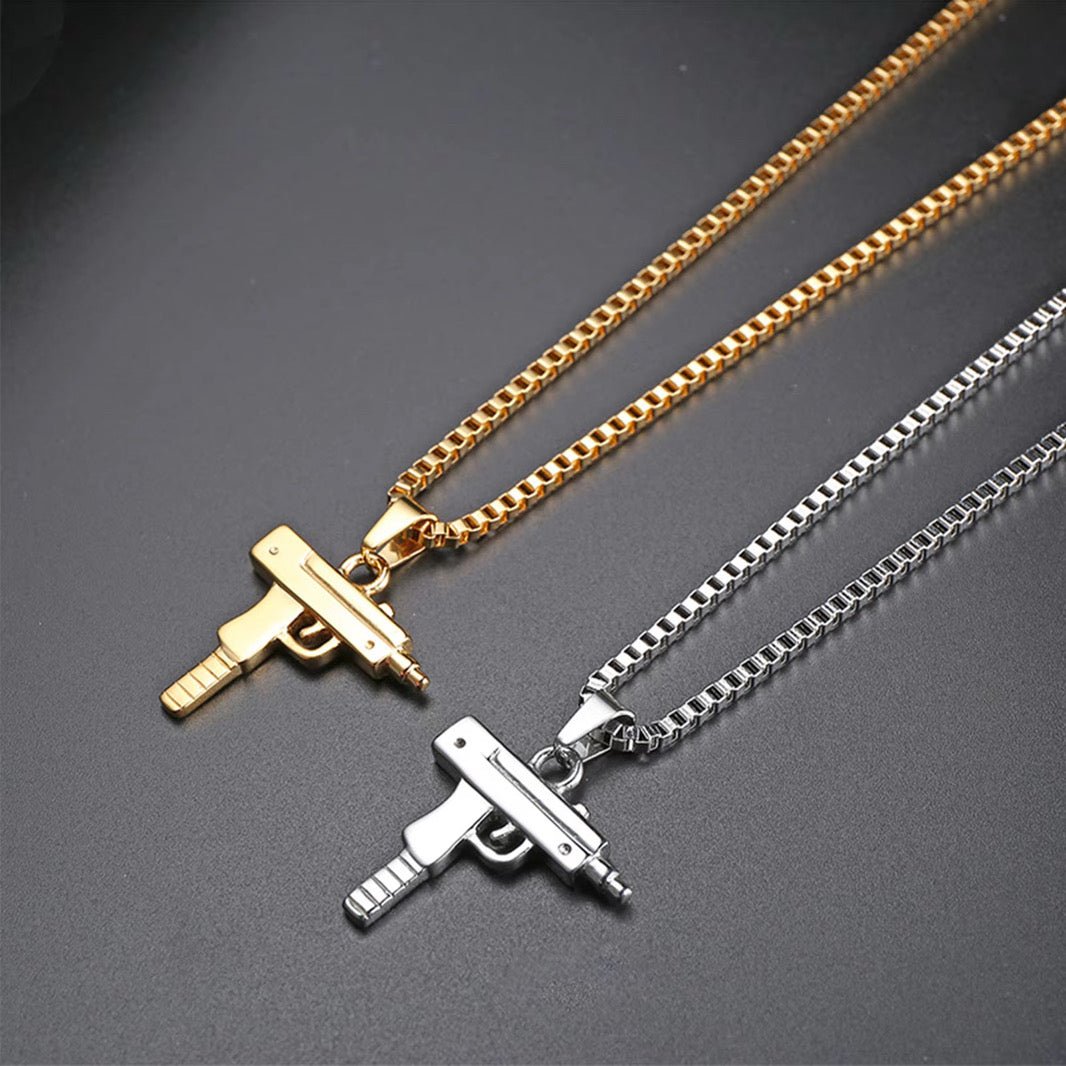 Ammu - Nation Uzi Necklace (Gold) - Pluto 5ive LLC jewelry