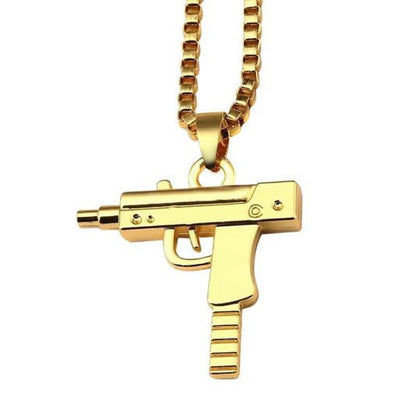 Ammu - Nation Uzi Necklace (Gold) - Pluto 5ive LLC jewelry