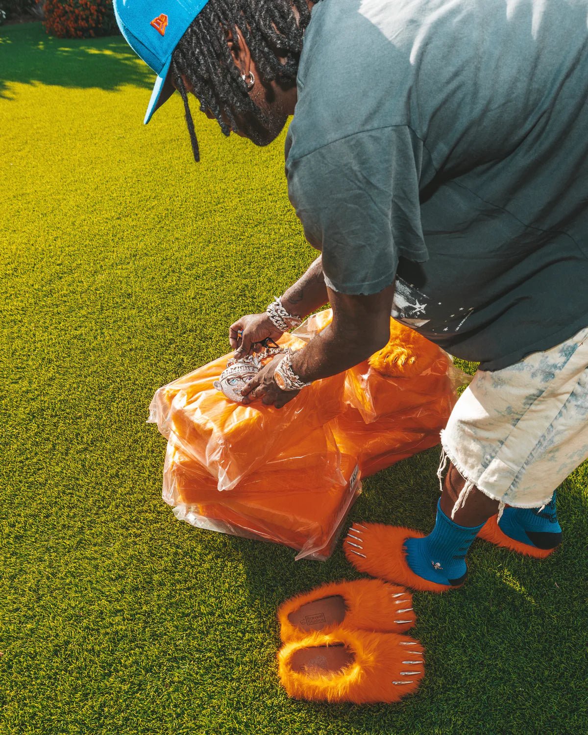 Bravest Studios Glorange Bear Claw Mules (Orange) - Pluto 5ive LLC shoes