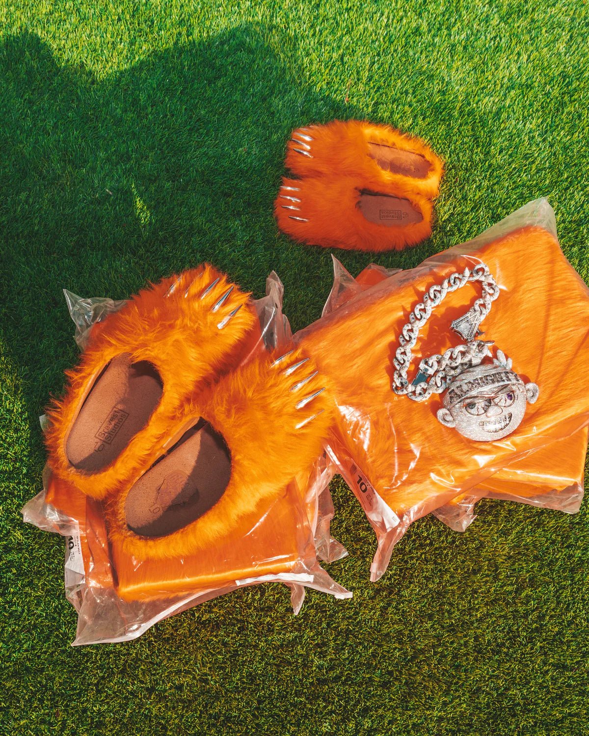 Bravest Studios Glorange Bear Claw Mules (Orange) - Pluto 5ive LLC shoes