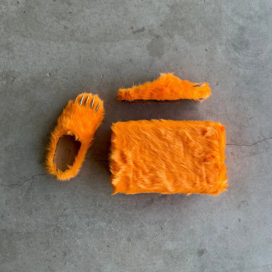Bravest Studios Glorange Bear Claw Mules (Orange) - Pluto 5ive LLC shoes
