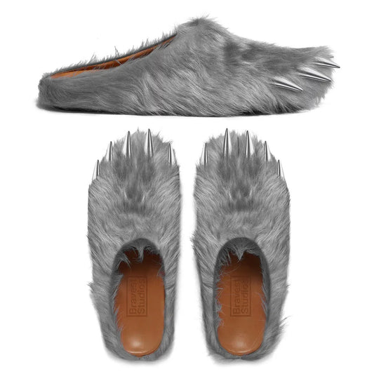 Bravest Studios Grey Bear Claw Mules - Pluto 5ive LLC shoes