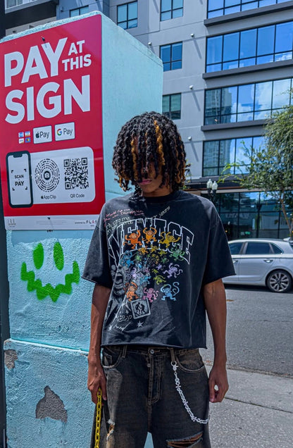 Known Menace "Pain & Disruption" Cropped Tee - Pluto 5ive LLC T-Shirt