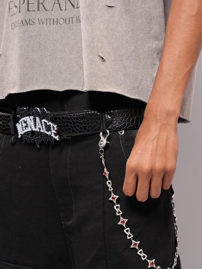 Known Menace "Red Rupture" Wallet Chain - Garnet Series - Pluto 5ive LLC T-Shirt