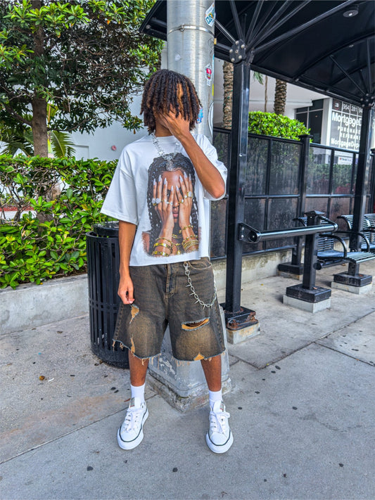 NOISSEY Girl Gilded & Nail Art Cropped Tee - Pluto 5ive LLC T-Shirt