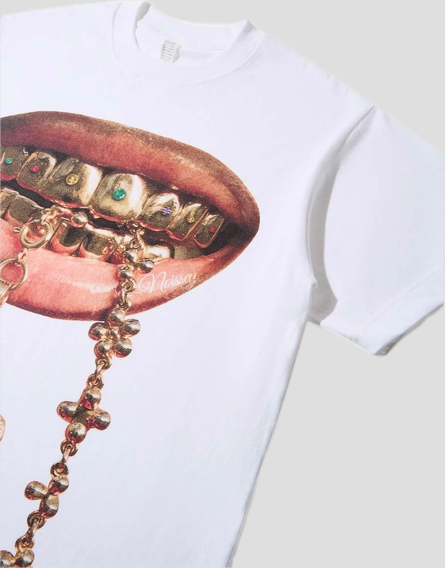 NOISSEY Gold Grill Diamond Cross Grills Tee - Pluto 5ive LLC T-Shirt