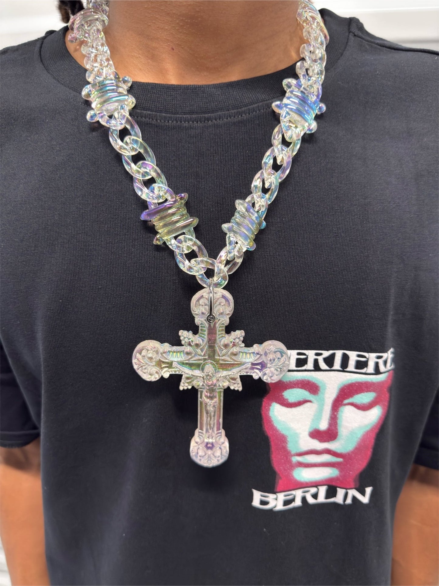 OPAL JESUS CRUCIFIX NECKLACE - Pluto 5ive LLC jewelry