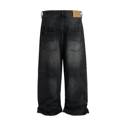 Undeveloped NOIR BAGGY BIKER DENIM - Pluto 5ive LLC Pants