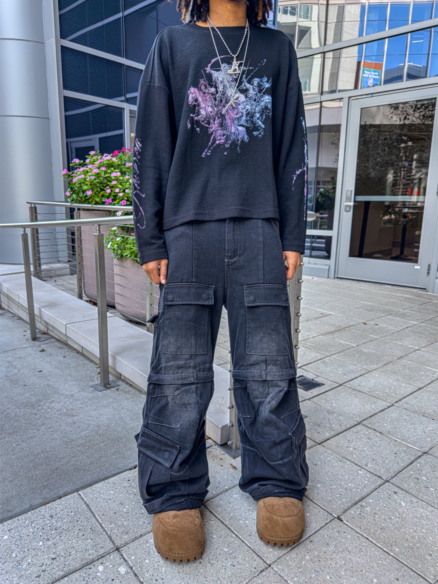 Undeveloped NOIR CONVERT CARGO DENIM - Pluto 5ive LLC Pants