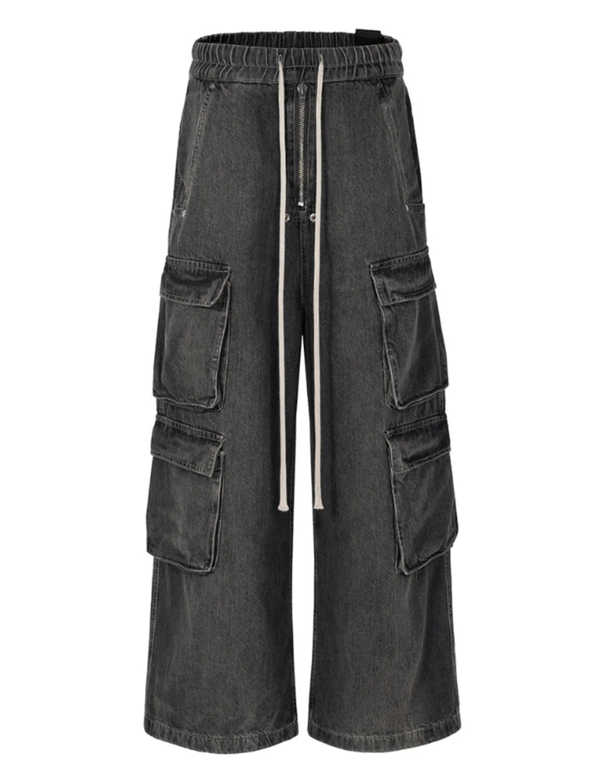 Undeveloped NOIR FLOW DENIM CARGO PANTS - Pluto 5ive LLC Pants