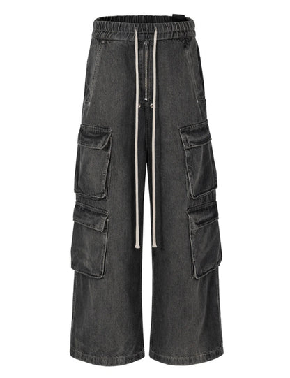 Undeveloped NOIR FLOW DENIM CARGO PANTS - Pluto 5ive LLC Pants