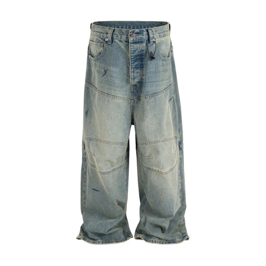 Undeveloped SANDWASH BAGGY BIKER DENIM - Pluto 5ive LLC Pants