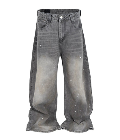 Undeveloped "Slate Wideboy Splatter Denim" - Pluto 5ive LLC Pants