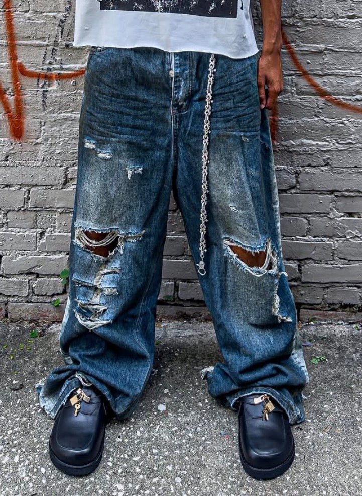 Undeveloped WIDEBOY DESTROYED DENIM – Pluto 5ive LLC