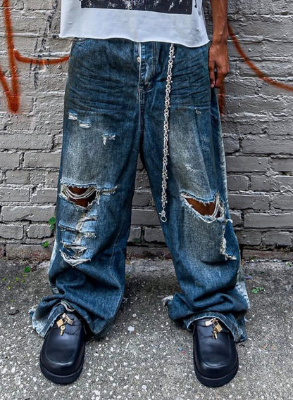 Undeveloped WIDEBOY DESTROYED DENIM - Pluto 5ive LLC Pants